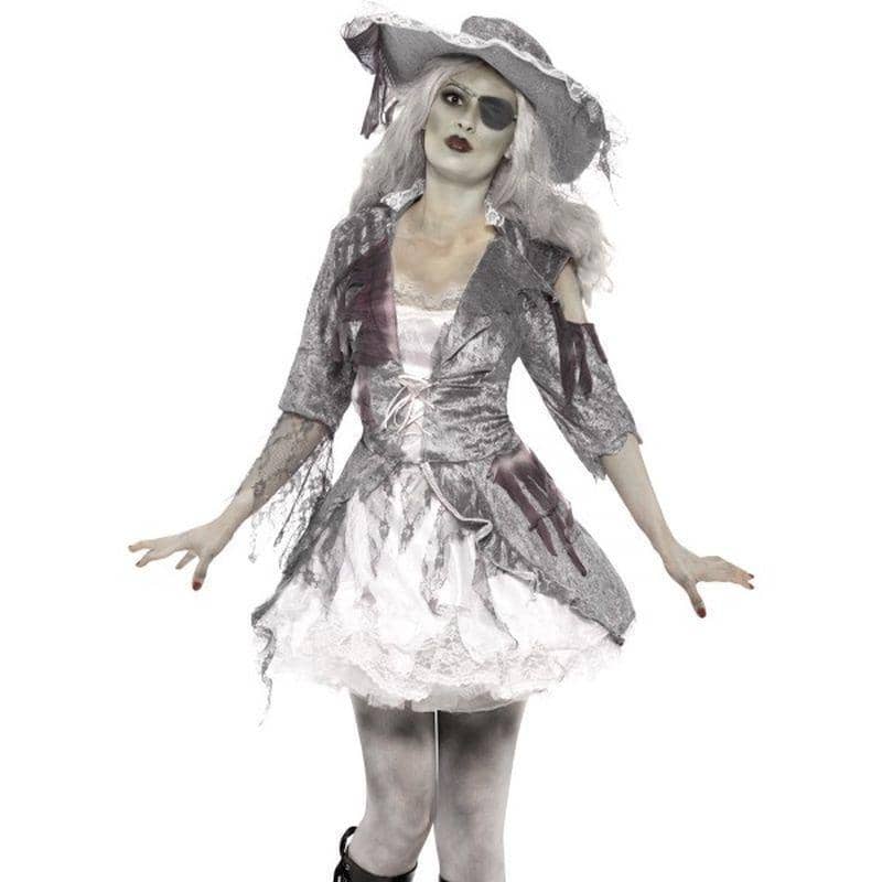 Ghost Ship Pirate Treasure Adult White Silver Ghost Ship Pirate Treasure Adult White Silver