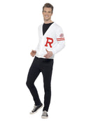 50s Grease Rydell Prep Sweater Adult White Costume Accessory