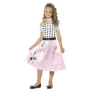50s Poodle Girl Costume Kids Pink_5