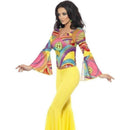 70s Groovy Babe Costume Adult Yellow with Black_4