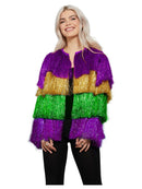 Fever Tinsel Mardi Gras Jacket 1 sm-74006LX1 MAD Fancy Dress