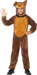 Dog Costume Kids Brown Hooded Jumpsuit