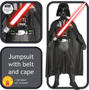 Darth Vader Star Wars Child Deluxe Costume and Mask 2 rub-882014M MAD Fancy Dress