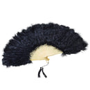 Womens Feather Fan Black Costume Accessories Female Halloween_1 BA086