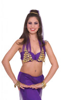 Womens Princess Coin Bra Costume Accessories Female Halloween_1 BA1978