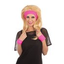 80s Headband Wristband Set Pink_1 BA3320