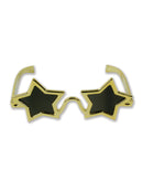 Star Glasses Gold Joke Elvis Elton John Costume Accessory