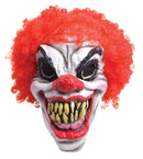 Mens Horror Clown Foam + Red Hair Rubber Masks Male Halloween Costume_1 BM461