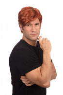 Mens Side Parting Wig Ginger 1 BW938 MAD Fancy Dress