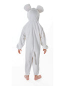 Mouse Costume Plush White Jumpsuit for Kids