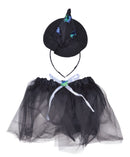 Womens Witch Tutu Black Silver + Headband Instant Disguises Female Halloween Costume_1 DS167