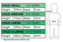 Size Chart Frankenstein Jr Boys Costume