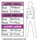 Size Chart Horror Nurse Costume for Women