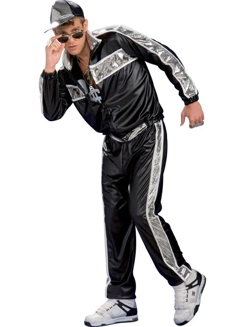 Rap Idol Costume Adult Vanilla Ice Tracksuit Rap Idol Costume Adult Vanilla Ice Tracksuit
