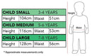 Size Chart Tiger Costume for Kids Tail and Hood Jumpsuit