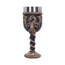 Realistic Fossilised Dragon Remains Skeleton Goblet Wine Glass 19cm
