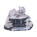 Mothers Watch White Wolf and Pups Calendar Mothers 13cm