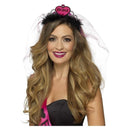 Braut Tiara Adult Pink Black_2