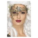 Deluxe Metal Filigree Half Eyemask Adult Gold_2