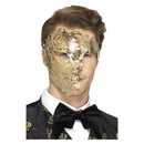 Deluxe Metal Filigree Phantom Mask Adult Gold_2