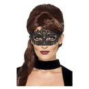 Embroidered Lace Filigree Eyemask Adult Black_2