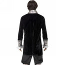 Fever Male Baroque Vampire Costume Adult Black Silver_4