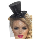 Fever Mini Top Hat On Headband Adult Black_2