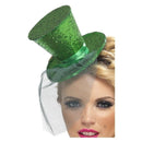 Fever Mini Top Hat On Headband Adult Green_2