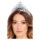 Flower Jewelled Tiara Adult Silver_2