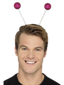 Glitter Ball Adult Pink Boppers Springy on Black Headband