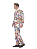 Groovy Suit Adult Stand Out Multi Coloured Jacket Trousers Tie