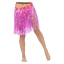 Hawaiian Hula Skirt With Flowers Adult Neon Pink_2
