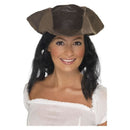 Leather Look Pirate Hat Adult Brown_2