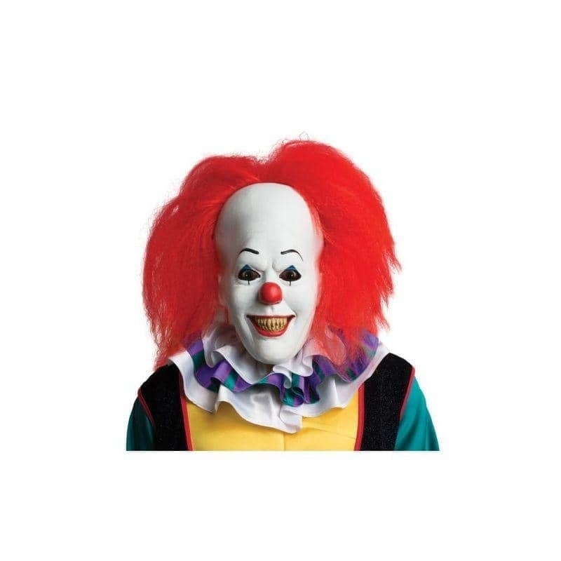 Mens IT Pennywise Clown Adult Classic Mask Mens IT Pennywise Clown Adult Classic Mask