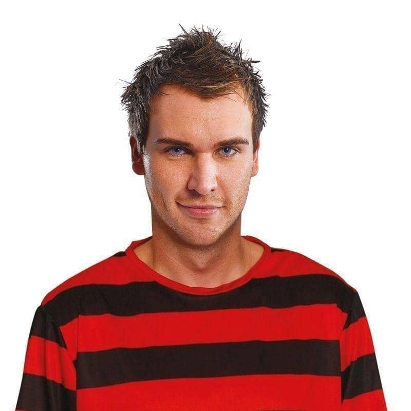 Mens Red Black Jumper Dennis The Menace Adult Costume Male Halloween
