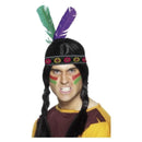 Native American Inspired Feathered Headband Adult Multi_2