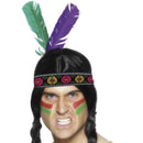 Native American Inspired Feathered Headband Adult Multi_1 sm-22291