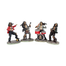 One Hell of a Band Figurine Set of 4 Drummer Bassist Guitarist Vocalist Ornaments 10cm