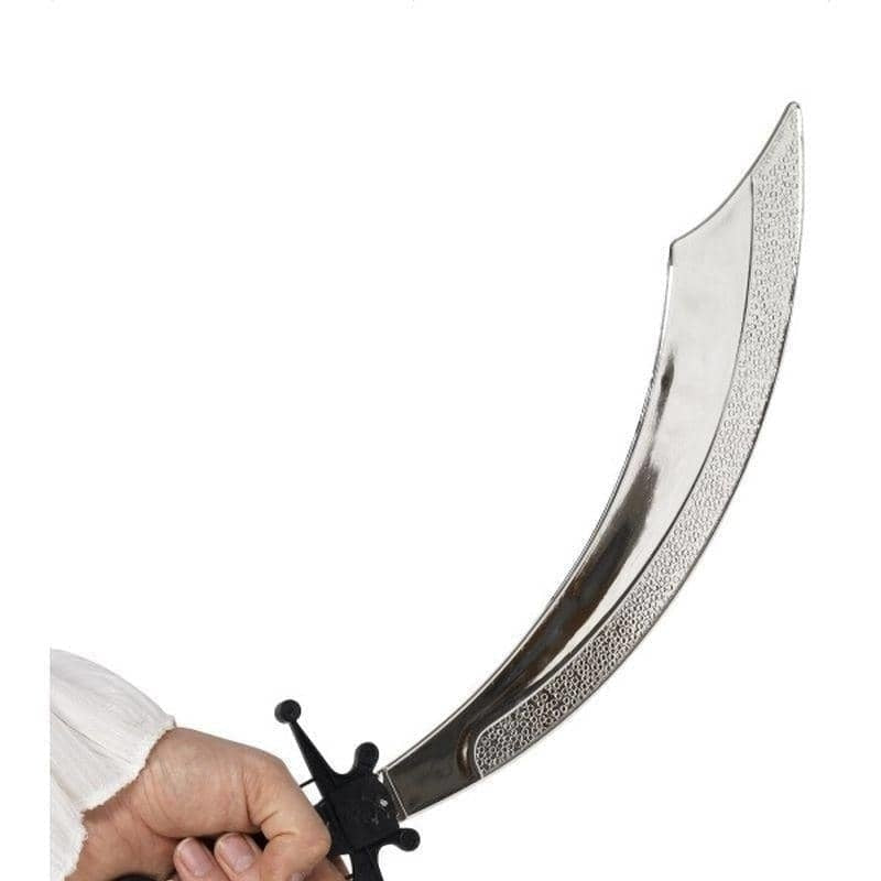 Pirate Sword Adult Plastic 50cm Silver Pirate Sword Adult Plastic 50cm Silver