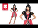 Carded Queen Costume Adult Red Dress Crown Gloves