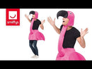 Flamingo Costume Adult One Piece Padded Body with Attached Neck and Hood