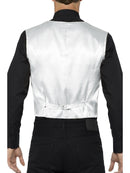 Sequin Waistcoat Adult Silver
