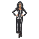 Skeleton Costume Adult Black White_5