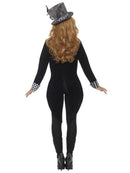 Dark Miss Hatter Costume Adult Black Deluxe Jacket Waistcoat Hat Bowtie