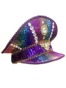 Festival Military Visor Hat Purple Rainbow Pride Power BH731
