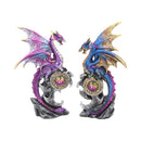 Realm Protectors Figurines Set of Two Fantasy Dragon Crystal Ornaments 2 15cm