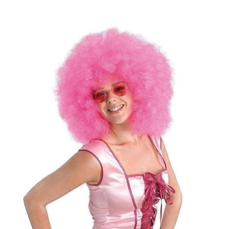 Disco Wig Mega Pink Hair Disco Wig Mega Pink Hair