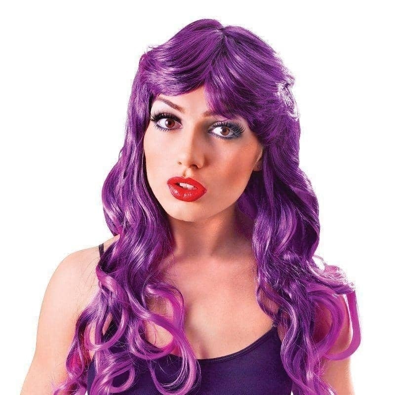 Womens Cheryl Wig Purple Wigs Female Halloween Costume Womens Cheryl Wig Purple Wigs Female Halloween Costume