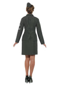 WW2 Army Girl Costume Adult Green Jacket Mock Shirt Skirt Hat