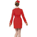 Trolley Dolly Costume Adult Red Gold Womens Smiffys Heroes & Role Model 12193